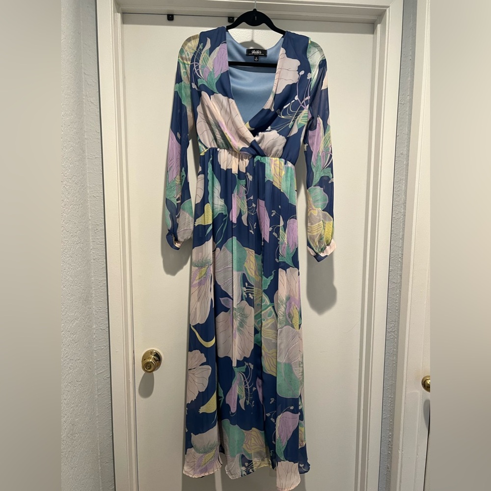 Lulus long sleeve floral maxi dress